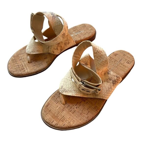 Donald J Pliner natural cork sandals size 7.5" - Picture 1 of 9